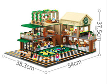 Load image into Gallery viewer, 2095PCS City Town Coffee Shop Restaurant Building Block Brick Figure Model Fully