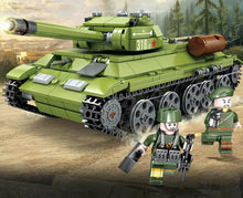 Load image into Gallery viewer, 578PCS Military T34 Medium Tank Building Blocks Bricks Model Soldier Figures Educational Toy Fully