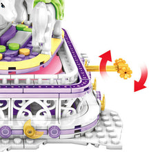 Load image into Gallery viewer, 652PCS Girl Carousel Merry go round Building Blocks Bricks Model Figures Fully