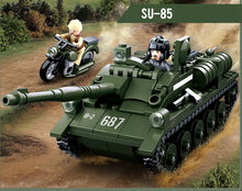 Load image into Gallery viewer, 338PCS Military SU85 Tank Destroyer Building Block Brick Soldier Figure Model Fully