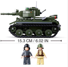 Load image into Gallery viewer, 347PCS Military BT7 Fast Tank Building Block Brick Soldier Figure Model Educational Toys Fully