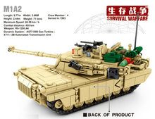 Load image into Gallery viewer, 1052PCS Military M1A2 Main Abrams Battle Tank Building Blocks Model Bricks Educational Toy Fully Compatible With Lego