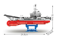 Load image into Gallery viewer, 417PCS Military PLA NAVY Shandong Aircraft carrier Building Block Figure Model Fully