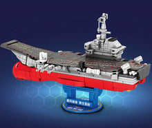 Load image into Gallery viewer, 417PCS Military PLA NAVY Shandong Aircraft carrier Building Block Figure Model Fully