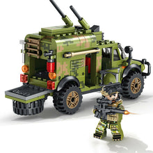 Load image into Gallery viewer, 303PCS Military Army Armored Truck Car Model Building Blocks Soldier Figure Educational Toy Fully