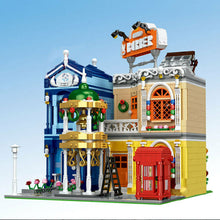Load image into Gallery viewer, 2267PCS MOC City Town Barber Shop Building Block Brick Model Educational Toy Light Fully