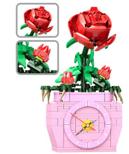 Load image into Gallery viewer, 227PCS MOC Time Sprite Potted Rose Flower Clock Building Blocks Educational Toy Model Bricks Fully