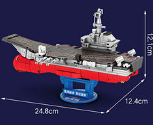 Load image into Gallery viewer, 417PCS Military PLA NAVY Shandong Aircraft carrier Building Block Figure Model Fully