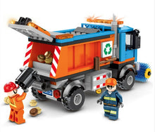 Load image into Gallery viewer, 206PCS City Sanitation Cleaning Truck Building Blocks Bricks Figures Model Educational Toy Fully