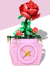 Load image into Gallery viewer, 227PCS MOC Time Sprite Potted Rose Flower Clock Building Blocks Educational Toy Model Bricks Fully