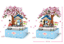 Load image into Gallery viewer, 806PCS MOC Musical Box Cherry Blossom Tree Building Block Model Brick Figure Fully