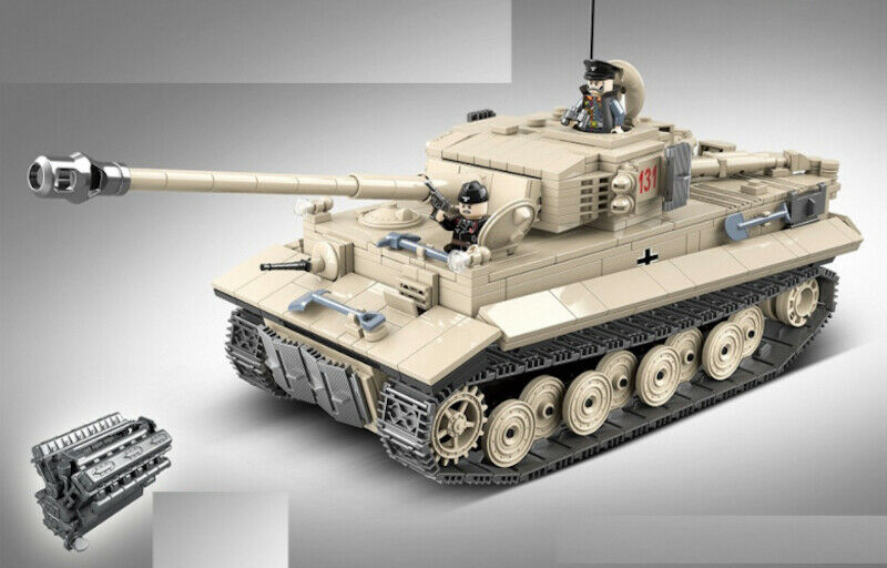 1018PCS Military Tiger Tank Building Blocks WW2 Soldier Figures Educational Toy Brick Model Fully Compatible With Lego
