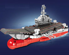 Load image into Gallery viewer, 417PCS Military PLA NAVY Shandong Aircraft carrier Building Block Figure Model Fully
