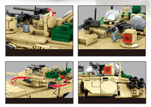 Load image into Gallery viewer, 1052PCS Military M1A2 Main Abrams Battle Tank Building Blocks Model Bricks Educational Toy Fully Compatible With Lego