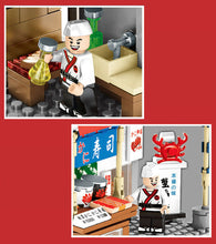 Load image into Gallery viewer, DIY Mini Japanese Crab Sushi City Street Market Shop Educational Toy Building Block Brick Fully Compatible With Lego