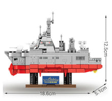 Load image into Gallery viewer, 370PCS Military PLA NAVY 052D Guided Missile Destroy Building Block Figure Model Fully