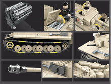 Load image into Gallery viewer, 1018PCS Military Tiger Tank Building Blocks WW2 Soldier Figures Educational Toy Brick Model Fully Compatible With Lego