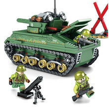 Load image into Gallery viewer, 437PCS Military M4 Sherman Tank US Building Blocks Model Soldier Figures Educational Toy Fully