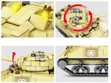 Load image into Gallery viewer, 593PCS Military M4 Sherman Tank Building Blocks Bricks Model Soldier Figures Educational Toy Fully Compatible With