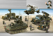 Load image into Gallery viewer, 956PCS Army Antiaircraft Tank Helicopter Building Blocks Bricks Model Figure Educational Toy Fully