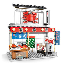 Load image into Gallery viewer, DIY Mini Japanese Crab Sushi City Street Market Shop Educational Toy Building Block Brick Fully Compatible With Lego