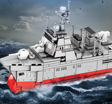 Load image into Gallery viewer, 370PCS Military PLA NAVY 052D Guided Missile Destroy Building Block Figure Model Fully