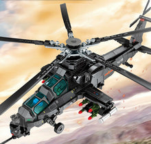 Load image into Gallery viewer, 704PCS Z-10 Fiery Thunderbol Armed Helicopter Building Block Figure Educational Toy Model Fully