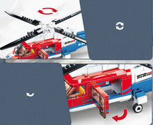 Load image into Gallery viewer, 402PCS Military S76D Emergency Rescue Helicopter Building Block Brick Model Educational Toy Fully