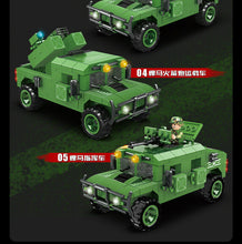 Load image into Gallery viewer, 391PCS Military 5 in 1 Hummer Armored Car Building Block Brick Figures Model Fully