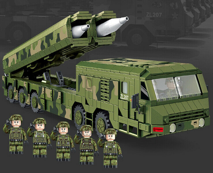 1336PCS Military DF 100 China Cruise Missile Truck Building Blocks