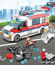 Load image into Gallery viewer, 238PCS City Car Accident Ambulance Building Blocks Bricks Figures Model Educational Toy Fully Compatible With Lego