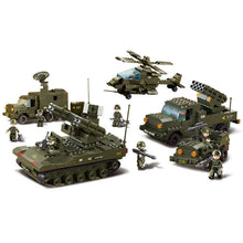 Load image into Gallery viewer, 956PCS Army Antiaircraft Tank Helicopter Building Blocks Bricks Model Figure Educational Toy Fully