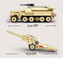 Load image into Gallery viewer, 460PCS Halftrack Tank Building Blocks Brick Soldier Figures Model Educational Toy Fully
