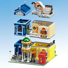 Load image into Gallery viewer, 2267PCS MOC City Town Barber Shop Building Block Brick Model Educational Toy Light Fully