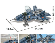 Load image into Gallery viewer, 386PCS Military J-31 Air Fighter Plane Building Block Brick Figure Model Educational Toy Fully