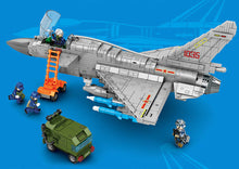 Load image into Gallery viewer, 820PCS Military J-10B Attack Fighter Aircraft Building Block Brick Figure Model Fully