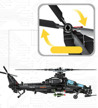 Load image into Gallery viewer, 704PCS Z-10 Fiery Thunderbol Armed Helicopter Building Block Figure Educational Toy Model Fully