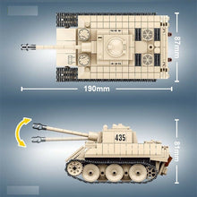 Load image into Gallery viewer, 446PCS VK1602 Leopard Light Tank Model Building Blocks WW2 Soldier Figure Educational Toy Fully