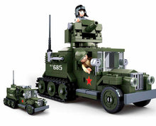 Load image into Gallery viewer, 243PCS Military Half Track Truck Building Block Brick Soldier Figure Model Educational Toys Fully