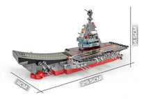 Load image into Gallery viewer, 462PCS Military Liaoning Aircraft Carrier Building Block Brick Figure Educational Toy Model Fully