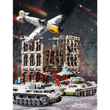 Load image into Gallery viewer, 3700PCS Military WW2 Moscow City Street Defense Simulation Scene Sand Table Tank Fighter Model Toy Building Block Brick Gift Kids