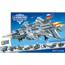 Load image into Gallery viewer, 493PCS Military WW2 8in1 Chengdu J-20 Air Fighter Model Toy Building Block Brick Gift Kids