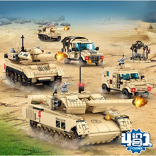 Load image into Gallery viewer, 877PCS Military WW2 4in1 Jeep Truck Tank Model Toy Building Block Brick Gift Kids Compatible Lego