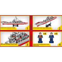 Load image into Gallery viewer, 689PCS Military WW2 Project 1144 Orlan Kirov Class Battle Cruiser Ship Figure Model Toy Building Block Brick Gift Kids Compatible Lego