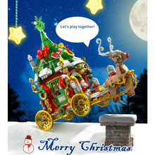 Load image into Gallery viewer, 648PCS MOC Christmas Elk Reindeer Cart Car Santa Model Toy Building Block Brick Gift Kids Compatible Lego Light