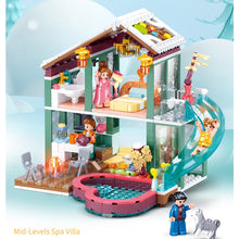 Load image into Gallery viewer, 429PCS MOC City Girls Hot Spring Spa Villa Resort Figure Model Toy Building Block Brick Gift Kids
