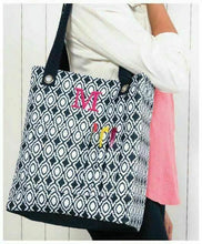 Load image into Gallery viewer, Thirty one organizing utility tall tote zip top bag 31 Gift in Navy Perfect Pendant