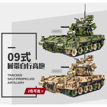 Load image into Gallery viewer, 1268PCS MOC Military Large 09 35MM Tracked Self-Propelled Artillery Tank Figures Model Toy Building Block Brick Gift Kids Compatible Lego