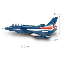 Load image into Gallery viewer, 705PCS Military WW2 J-10 Vigorous Dragon Air Fighter Stand Figure Model Toy Building Block Brick Gift Kids