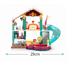 Load image into Gallery viewer, 429PCS MOC City Girls Hot Spring Spa Villa Resort Figure Model Toy Building Block Brick Gift Kids